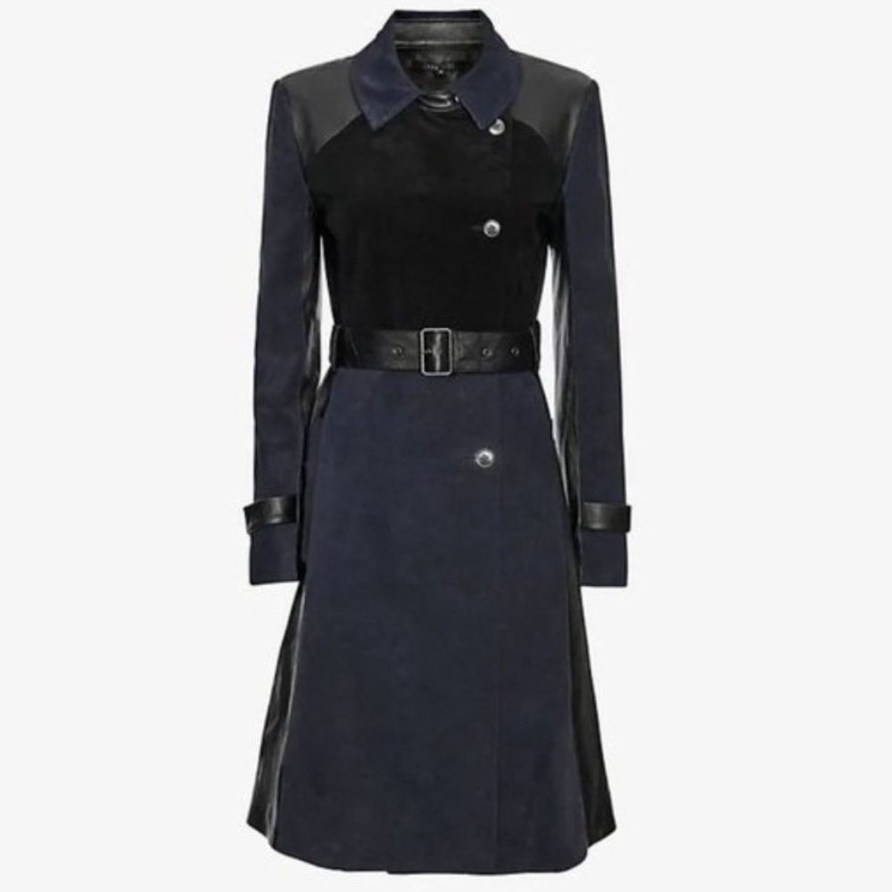 Ohne Titel Black and Navy Trench Coat